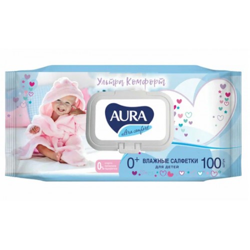 Салфетки дезинфицирующие AURA «Ultra comfort» для детей