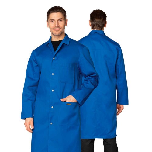 Синий лабораторный халат
