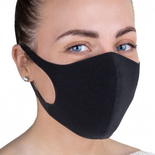 Антивирусная многоразовая маска черная