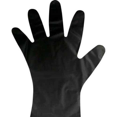 Перчатки одноразовые из эластомера AVIORA черные смотровые