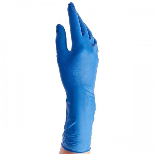 Латексные особо прочные перчатки синие