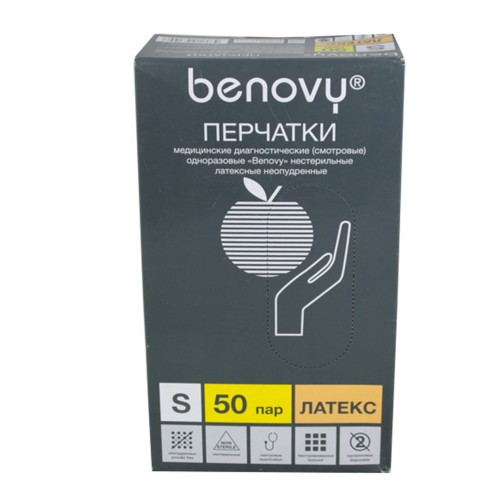 Латексные перчатки Benovy универсальные