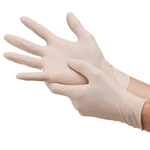 Латексные диагностические опудренные нестерильные перчатки 