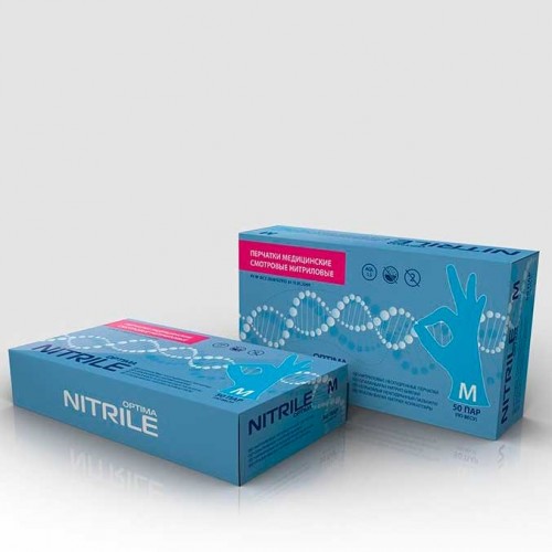 Перчатки одноразовые нитриловые NITRILE OPTIMA
