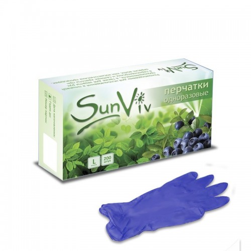 Нитриловые перчатки Sunviv ароматизированные