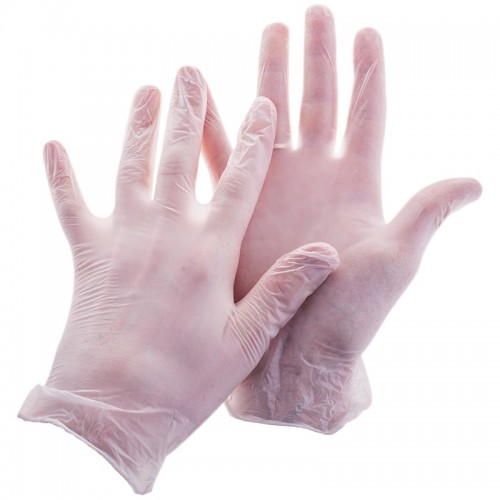 Виниловые смотровые неопудренные перчатки
