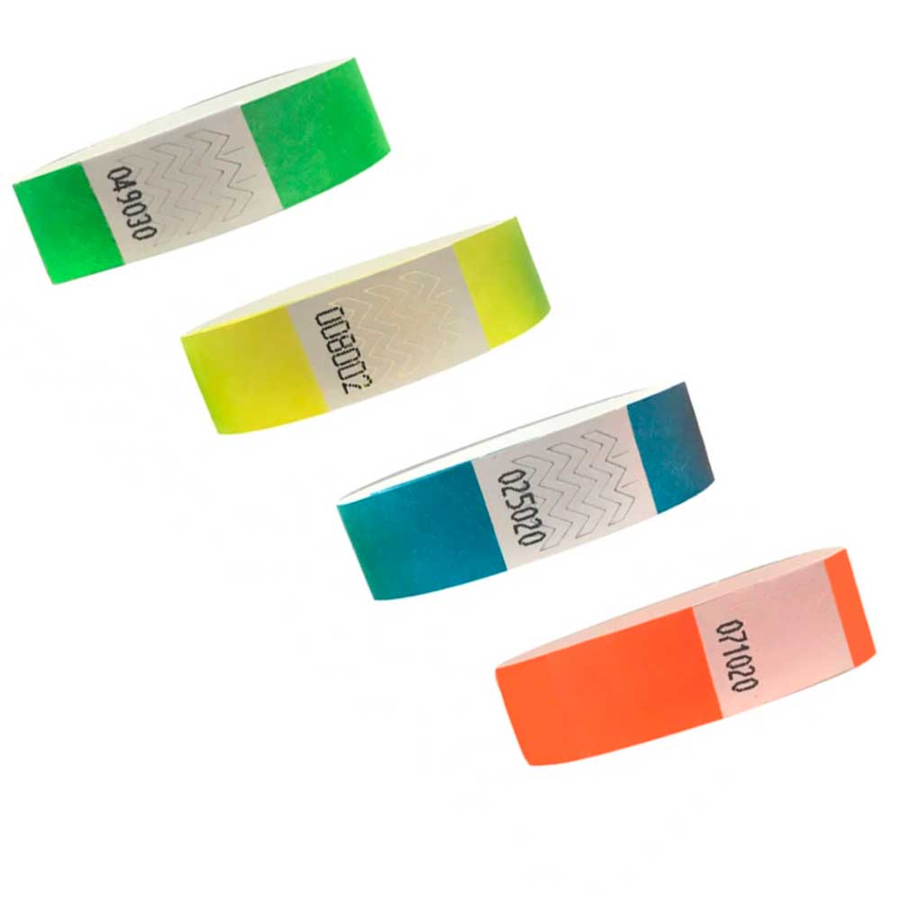 Бумажные браслеты для идентификации цветные