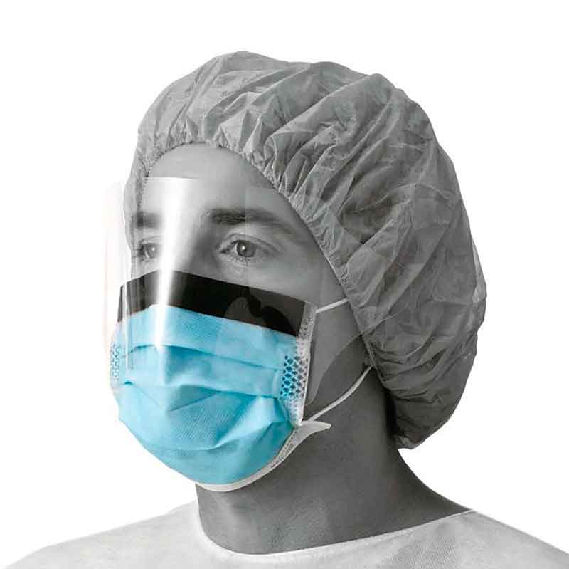 Маска хирургическая Barrier с носовым фиксатором и защитным экраном