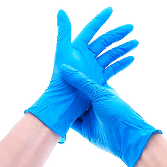 Смотровые синтетические нестерильные перчатки.