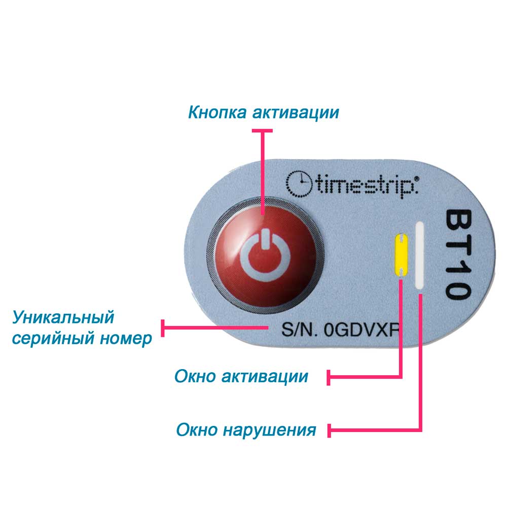 Индикатор Таймстрип температуры крови 10С