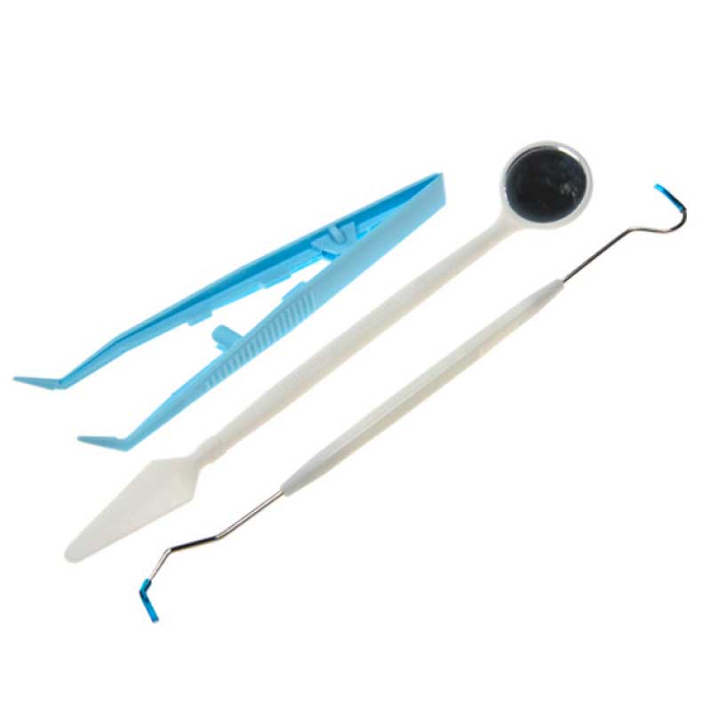 Пинцет стоматологический 125мм изогнутый одноразовый стерильный и другие инструменты
